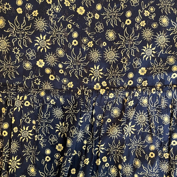 Sandro black and yellow sun mini skirt - Picture 6 of 9